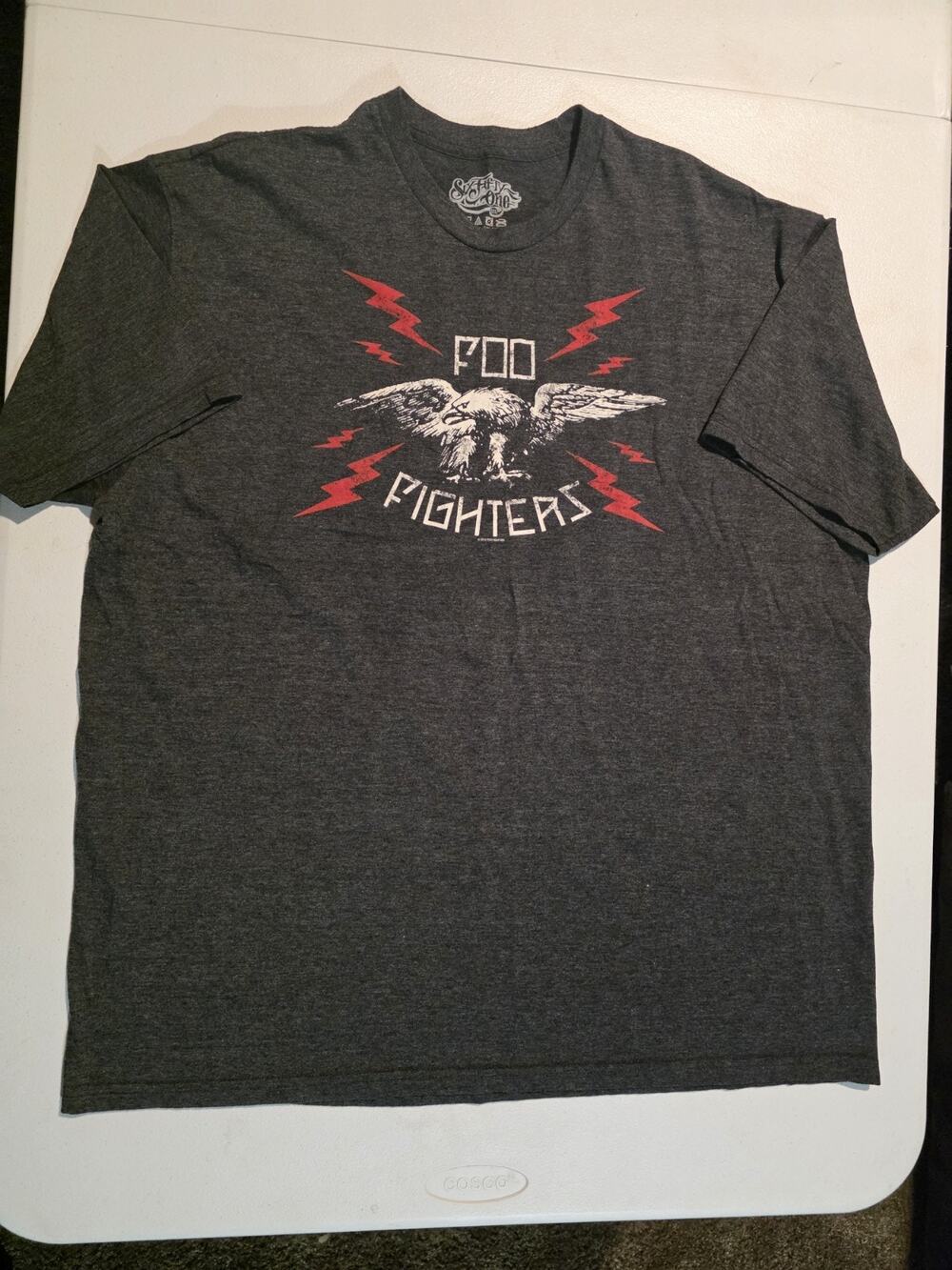 Foo Fighters T-shirt Grey Eagle Bolt Concert Tour 2008 Rock Music Band Men’s 2XL